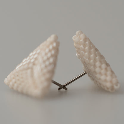 Bisque Hand-Beaded Earrings
