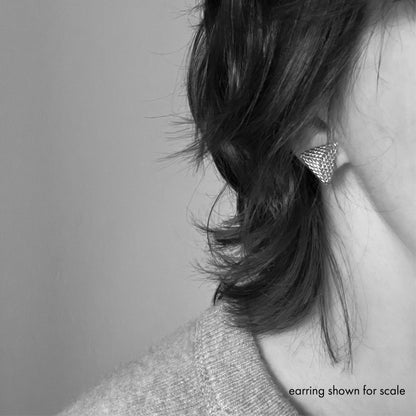 Silver Hand-Beaded Earrings